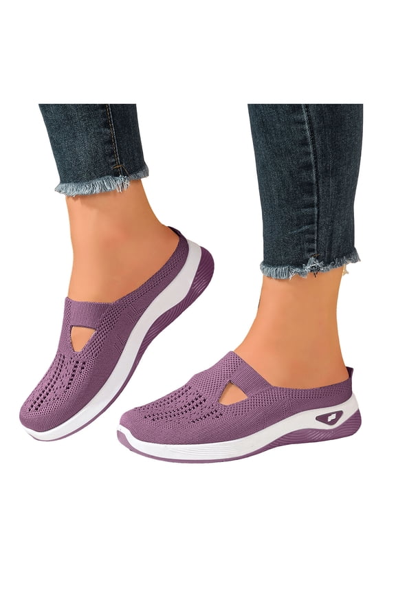 Orthopedic Mules Sandals for Women 2025 Comfortable Platform Wedges Backless Sneakers Walking Shoes
