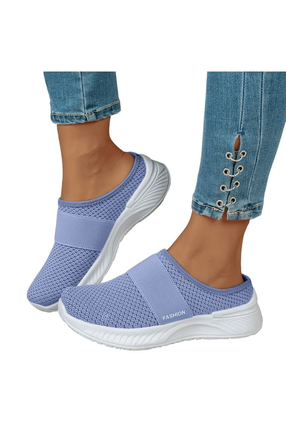 Orthopedic Mules for Women Shoes 2025 Arch Support Slip on Sneakers Comfortable Walking Flats Shoes