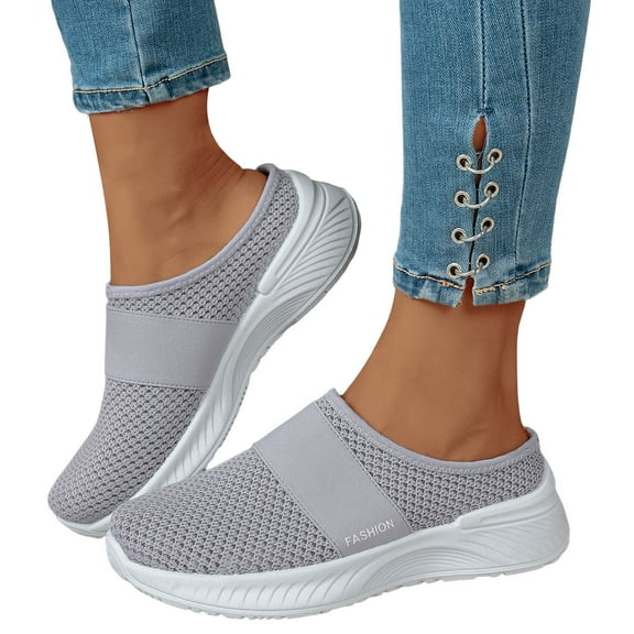 Orthopedic Mules for Women Shoes 2025 Arch Support Slip on Sneakers Comfortable Walking Flats Shoes