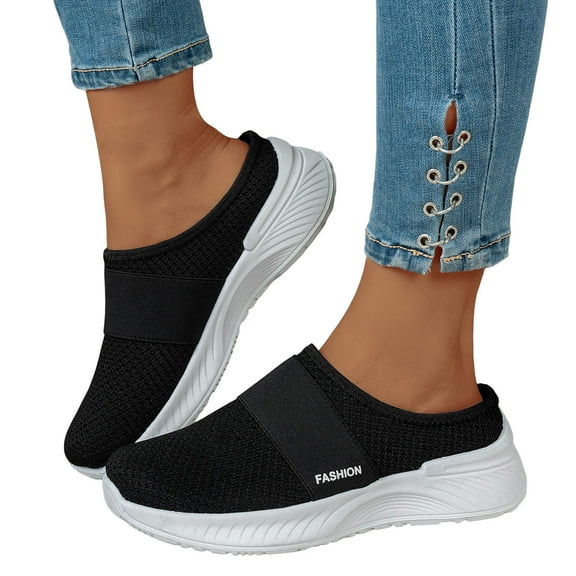 Orthopedic Mules for Women Shoes 2025 Arch Support Slip on Sneakers Comfortable Walking Flats Shoes