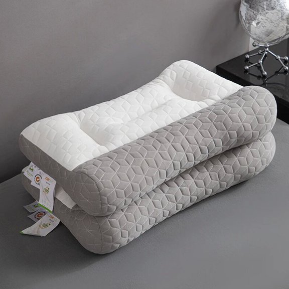 Orthopedic Neck Pillow, Ergonomic Cervical Support Pillow With Slow Rebound Memory Foam And Breathable Washable Cover, Contour Sleep Pillow for Side Sleepers Back Sleepers Bedroom Dorm