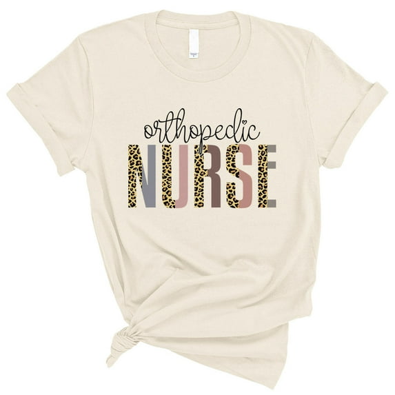 Orthopedic Nurse Leopard Print Shirt Unisex 4X-Large Natural