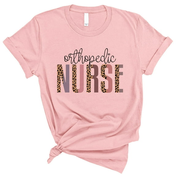 Orthopedic Nurse Leopard Print Shirt Unisex Large Pink