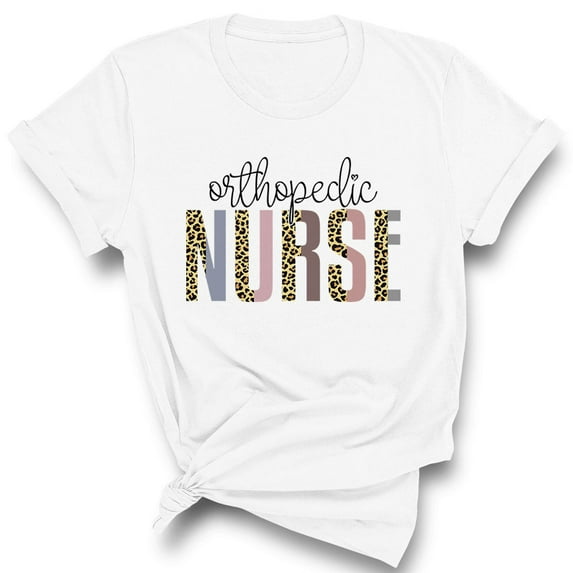 Orthopedic Nurse Leopard Print Shirt Unisex Large White