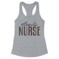 thumbnail image 1 of Orthopedic Nurse Leopard Print Tank Top Fitted Racerback Women's Large Heather Grey, 1 of 5