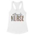 thumbnail image 1 of Orthopedic Nurse Leopard Print Tank Top Fitted Racerback Women's Large White, 1 of 5