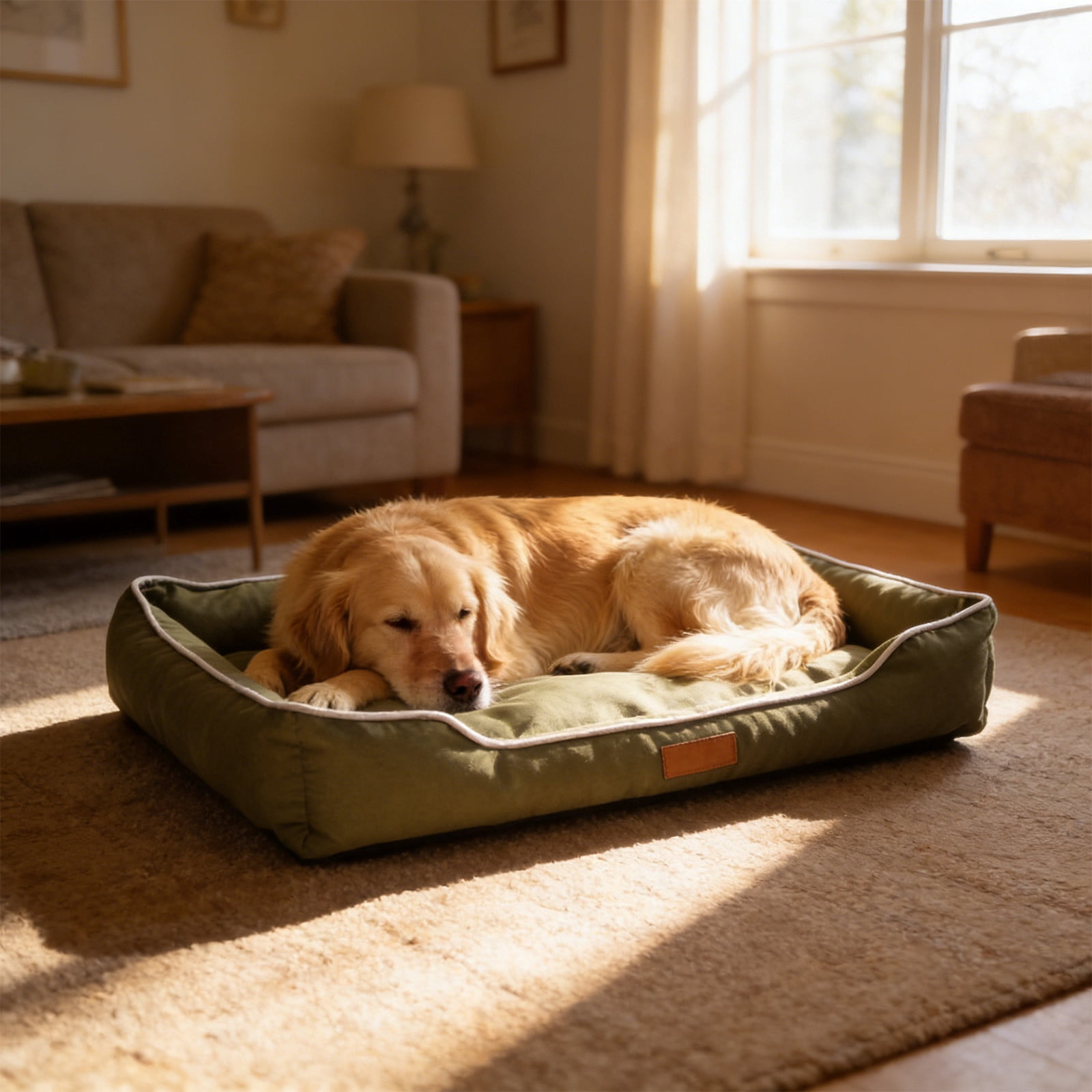 Orthopedic Pet Sofa Bed Cushion Soft Cotton Filled Dog Cat Bed Removable Washable Pet Sleeping Mat Anti Anxiety Supportive Thick Plush Comfort Cushion for Small Medium Dogs Cats