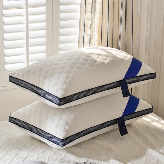 Orthopedic Pillow, Cervical Support Pillow, 1-Piece Large Memory Foam Pillow for Neck, Side Sleeper and Back Sleeper, White