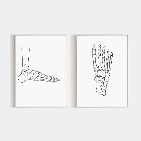 Orthopedic Poster Physical Therapy Chiropractic Podiatry Office Decor Foot Set 2