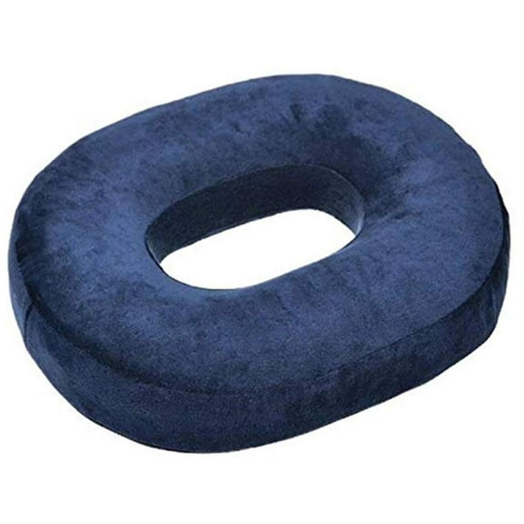 Orthopedic Ring Cushion Made from Memory Foam,Donut Cushion for Relief of Haemorrhoids (Piles) and Coccyx Pain,Suitable for Wheelchair,Car Seat,Home Or Office (Navy)
