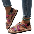 thumbnail image 1 of Orthopedic Sandals for Women 2026,Slingback Wide Width Summer Casual Dressy Arch Support Ankle Strap Platform Colorful Sandals Wedges Comfortable Beach Vacation Summer Shoes, 41, 1 of 4