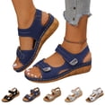 thumbnail image 1 of Orthopedic Sandals for Women 2026 Women's Summer Sandals with Adjustable Hook & Loop Straps Platform Wedge Arch Support Sandal Open Toe Ankle Strap Comfortable Lightweight Casual Shoes, 41, 1 of 8