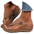 thumbnail image 1 of Orthopedic Wedge Sandals for Women Platform Flat Arch Support Non-Slip Beach Casual Shoes, 1 of 9