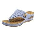 thumbnail image 1 of Orthopedic Sandals Women Arch Support Wedge Flat Non-Slip Summer Open Toe Dress Shoes, 1 of 6