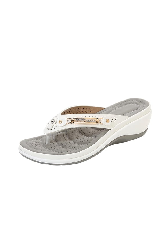 Orthopedic Sandals for Women Women's Sandals Comfortable Platform Wedge Heeled Flip Flops for Women with Arch Support Summer Casual Open Toe Wedge Sandals