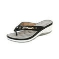 thumbnail image 1 of Orthopedic Sandals for Women Women's Sandals Comfortable Platform Wedge Heeled Flip Flops for Women with Arch Support Summer Casual Open Toe Wedge Sandals, 1 of 8