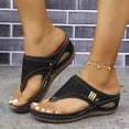 thumbnail image 1 of Orthopedic Sandals for Women, Women's Wide Width Flat Sandals with Arch Support, Wedge & Flip Flops, Casual Gladiator Sandals in Faux Leather & Leather, Open Toe, Spring, Summer & Fall 6, 1 of 6