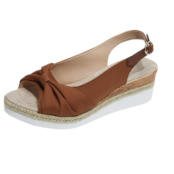 Orthopedic Sandals For Women,Womens' Adjustable Ankle Strap Mid-heel Dressy Summer Wedges Heels Open Toe Platform Casual Comfortable Walking Beach Vacation Shoes