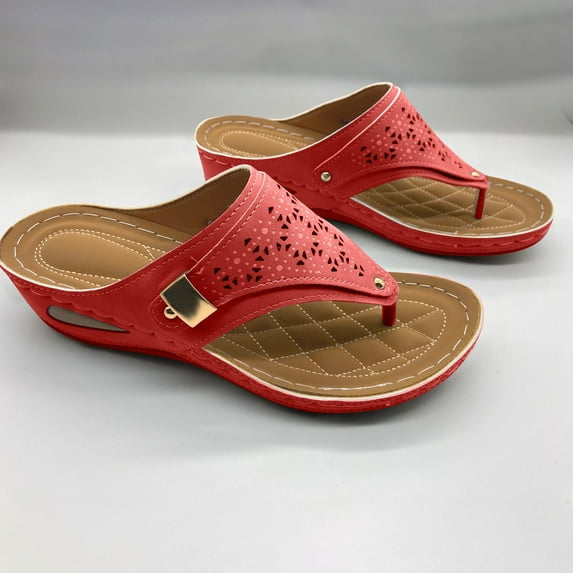 Orthopedic Sandals for Women 2025 Wide Width Wedge Flip Flops, Arch Support for Beach Resort