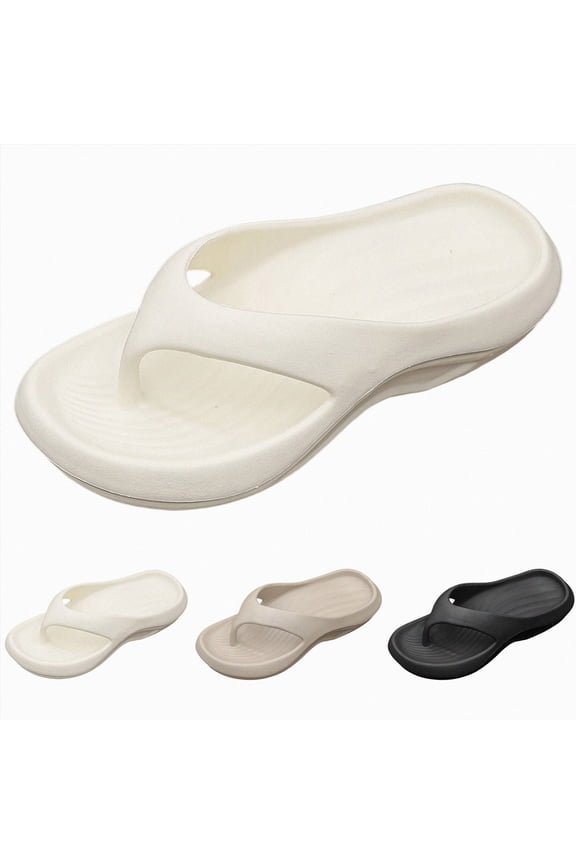 Orthopedic Sandals for Women 2026 Arch Support Platform Flip Flops Comfortable Summer Home Slippers Beach Shoes Black Size 9.5