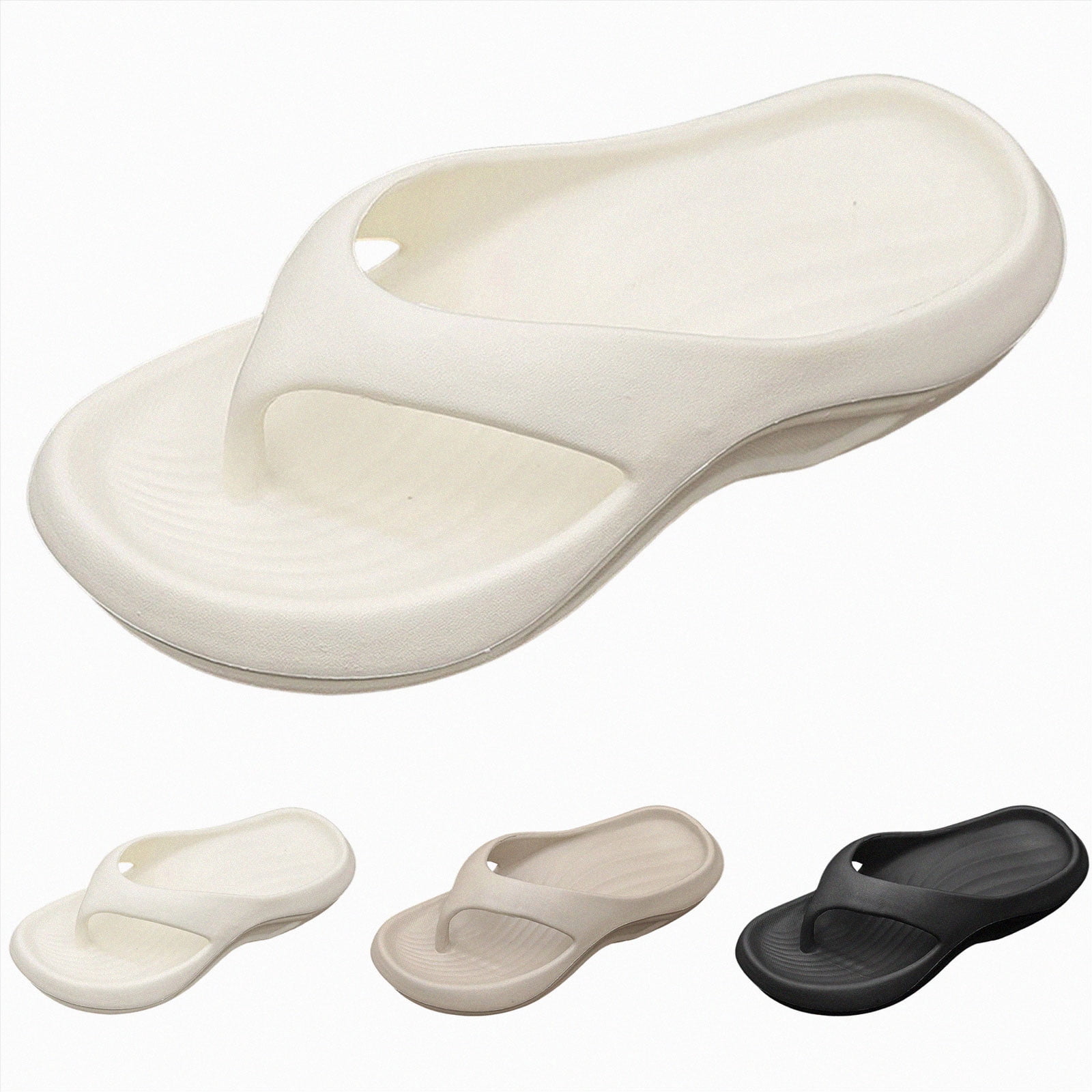 Orthopedic Sandals for Women 2026 Arch Support Platform Flip Flops Comfortable Summer Home Slippers Beach Shoes Gray Size 7.5