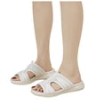 thumbnail image 1 of Orthopedic Sandals for Women Athletic Thick Cushion Mesh Slip on Walking Beach Shoes with Comfy Arch Support White Size 6, 1 of 6