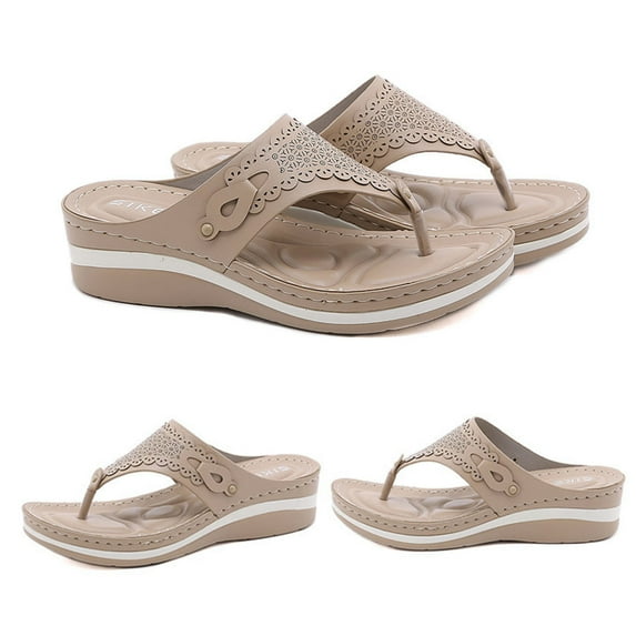 Orthopedic Sandals for Women Dressy with Arch Support Sandals Comfortable Thong Flip Flops Casual Summer Wedge Sandals Shoes