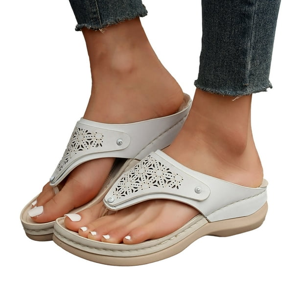 Orthopedic Sandals for Women Ladies Slip On Lightweight Athletic Soft Cushion Thong Sandals