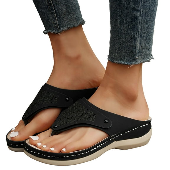 Orthopedic Sandals for Women Ladies Slip On Lightweight Athletic Soft Cushion Thong Sandals