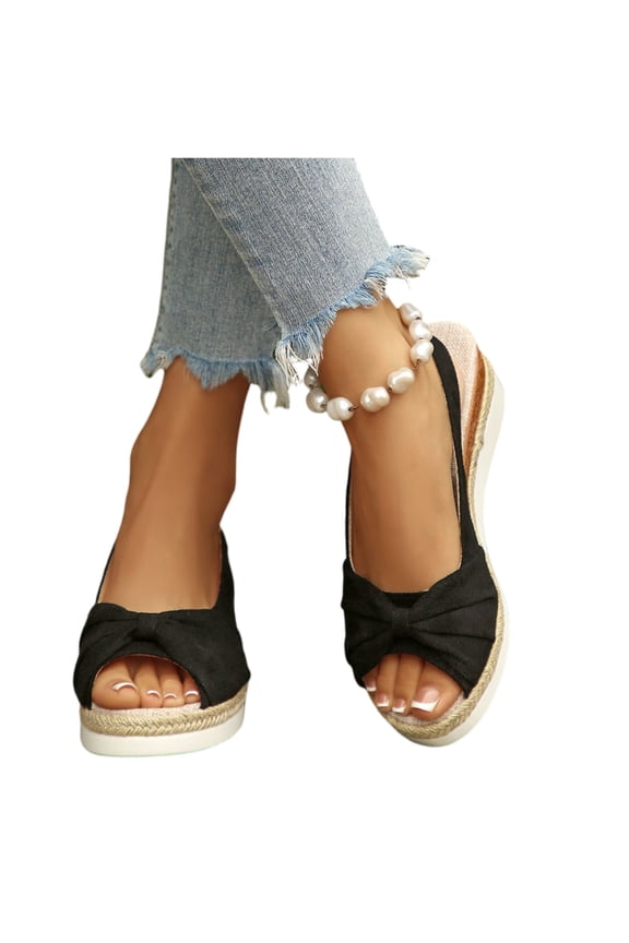 Orthopedic Sandals for Women,Summer Dressy Trendy Open Toe Ankle Strap Platform Beach Casual Slip on Walking Arch Support Wedge Espadrilles