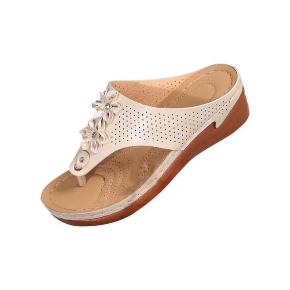 Orthopedic Sandals for Women Wide Width Wedge Sandals Arch Support Slides Breathable Sandal Vintage Flop Flip