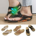 thumbnail image 1 of Orthopedic Sandals for Women, Women Walking Slippers with Arch Support Anti-Slip Breathable Sandal Vintage Flip Flop, 1 of 5