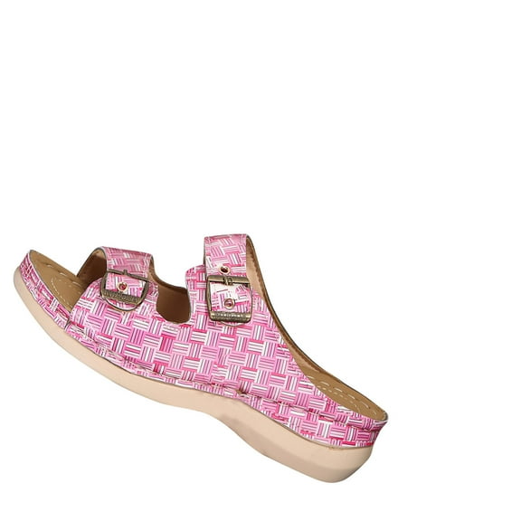 Orthopedic Sandals for Women, Women's Wide Width Flat Sandals with Arch Support, Open Toe Wedge Flops with Buckle for Walking