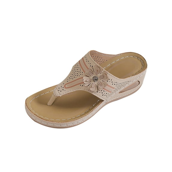 Orthopedic Sandals for Women with Plantar Fasciitis Arch Support, Comfort Walking Shoes Slip on Beach Thong Sandals
