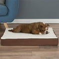 thumbnail image 1 of Orthopedic Sherpa Top Pet Bed with Memory Foam & Removable Cover - Brown, 1 of 1