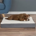 thumbnail image 1 of Orthopedic Sherpa Top Pet Bed with Memory Foam & Removable Cover - Gray, 1 of 1