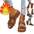 thumbnail image 1 of Orthopedic Shoe for Woman,AXXD Women's Shoes Ladies Sandals Wedges Shoes Outdoor Slippers for Reduce Brown 6, 1 of 6