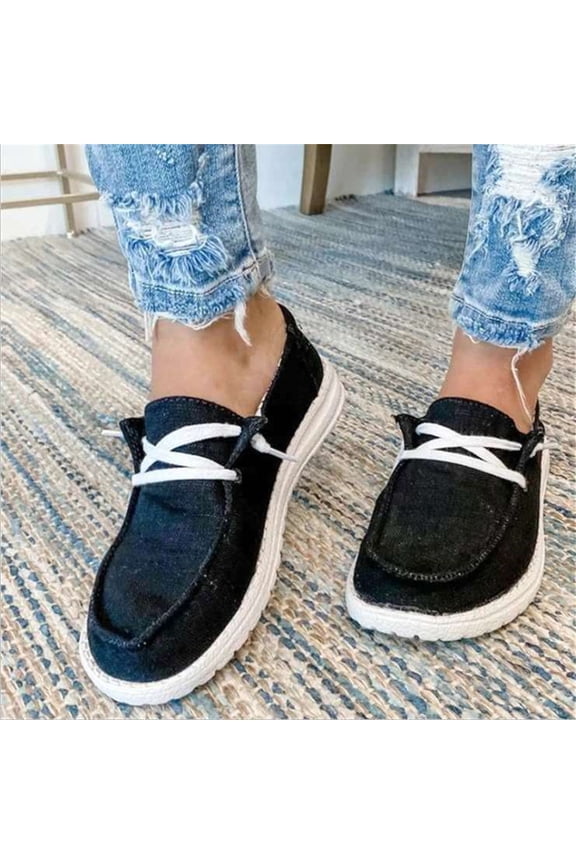 Orthopedic Shoes For Women Walking Shoes Canvas Sneaker Casual Fall Fashion Slip On Comfortable Flat Loafers
