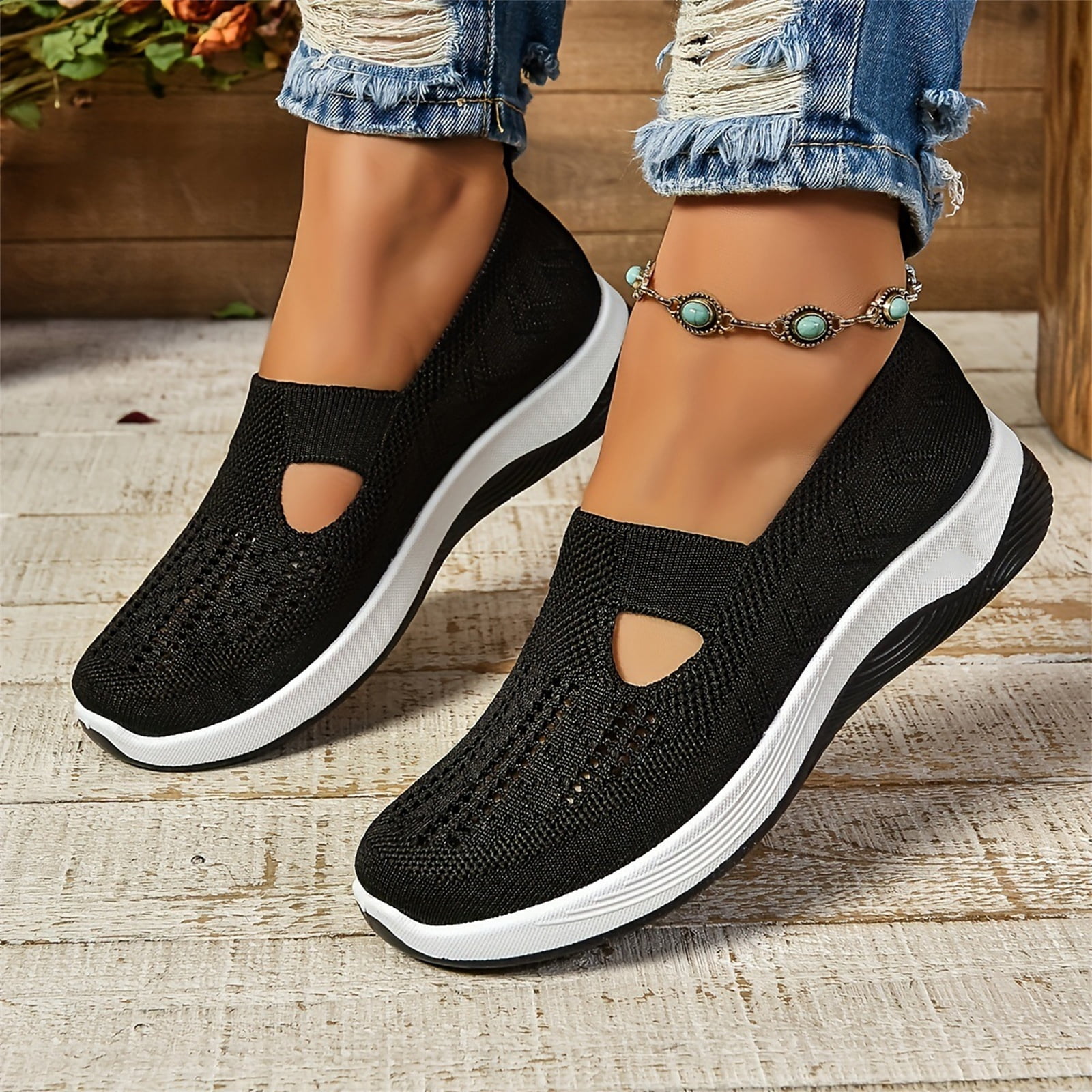 Orthopedic Shoes For Women Walking Shoes Fashion Sneakers Casual Comfortable Flats Slip on Loafers Clearance Sale