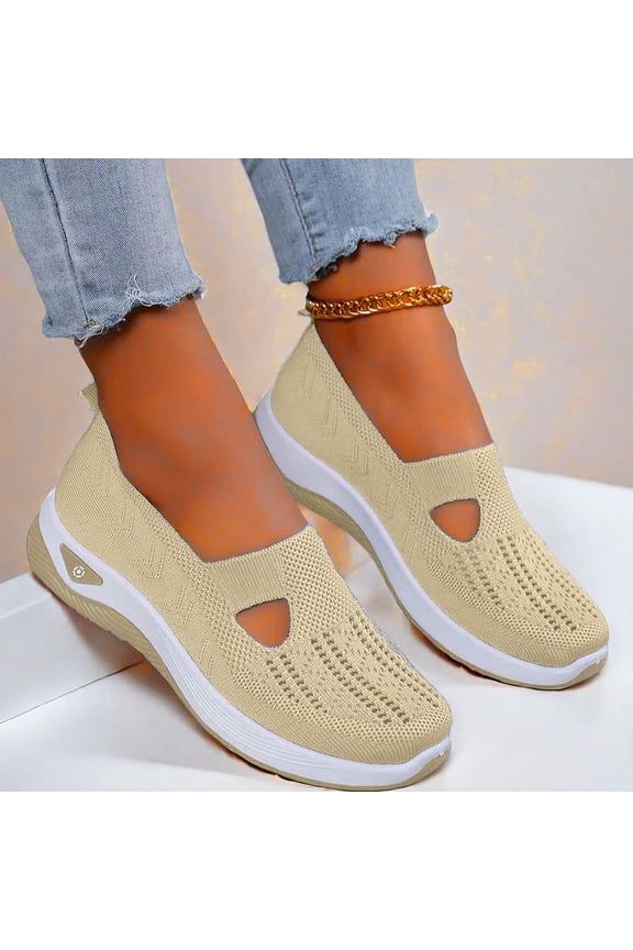 Orthopedic Shoes for Women,Comfort Wear Shoes for Women,Womens Wide Width Breathable Sneaker Comfortable Non Slip on Sneakers Lightweight Arch Support Dressy Summer Slip-On Comfortable Walking