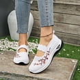 thumbnail image 1 of Orthopedic Shoes for Women with Wide Toe Box Breathable Slip-On Sneakers for Comfortable Walking Arch Support for Plantar Fasciitis Lightweight & Ideal for Nurses Food Service Workers,White 40(US-8), 1 of 5