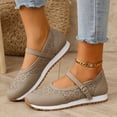 thumbnail image 1 of Orthopedic Shoes for Women Wide Width, Mary Jane Sneakers, Confort Mary Jane Flats Orthopedic Shoes Women's,Breathable Slip-On Light Weight Comfort Orthotic Casual Walking Shoes, Khaki 7.5, 1 of 9