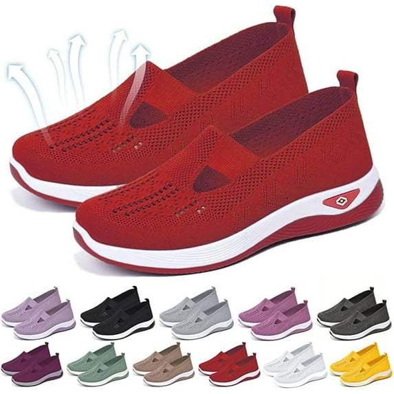 Orthopedic Shoes for Women, Women Wide Width Breathable Walking Comfortable Slip on Sneakers, Non Slip Food Service Lightweight Sneaker, Nurse Shoes Arch Support Sneakers