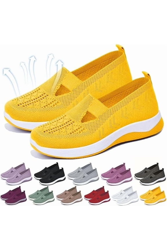 Orthopedic Shoes for Women, Women Wide Width Breathable Walking Comfortable Slip on Sneakers, Non Slip Food Service Lightweight Sneaker, Nurse Shoes Arch Support Sneakers