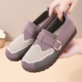 thumbnail image 1 of Orthopedic Shoes for Women, Womens Walking Shoes, Office Shoes, Womens Walking Shoes Wide Toe Barefoot Shoes Zero Drop Minimalist Loafer With Adjustable Strap Slip On Clogs, Purple US-6.5/EU-38, 1 of 5