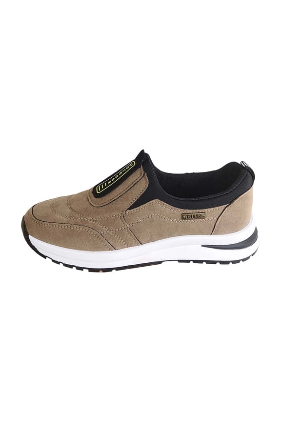 Orthopedic Shoes Women's Slip-On Lightweight Work Shoes for Outdoor Hiking Waterproof Canvas Walking Shoes with Arch Support