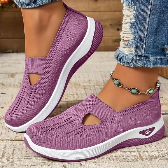 Orthopedic Shoes for Women 2026 Dressy Summer Slip-On Shoes Breathable Comfortable Soft Orthotic Sneakers Walking Indoor Outdoor Casual Mesh Sandals