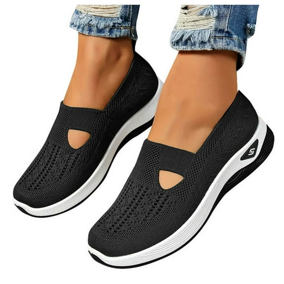 Orthopedic Shoes for Women Comfortable Arch Support Platform Wedge Walking Sneakers Slip on Sock Loafers