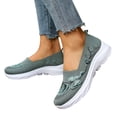 thumbnail image 1 of Orthopedic Shoes for Women Comfortable Casual Athletic Work Woven Slip on Mesh Breathable Lightweight Non Slip Walking Running Sneakers Green Size 6, 1 of 5