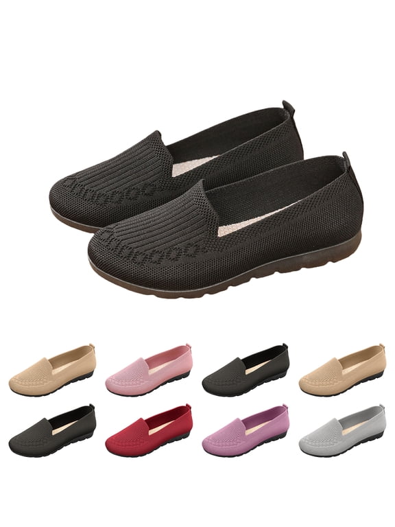 Orthopedic Shoes for Women Wide Width Breathable Comfortable Lightweight Slip on Sneakers Non Slip Arch Support 2026 New Womens Walking Shoes